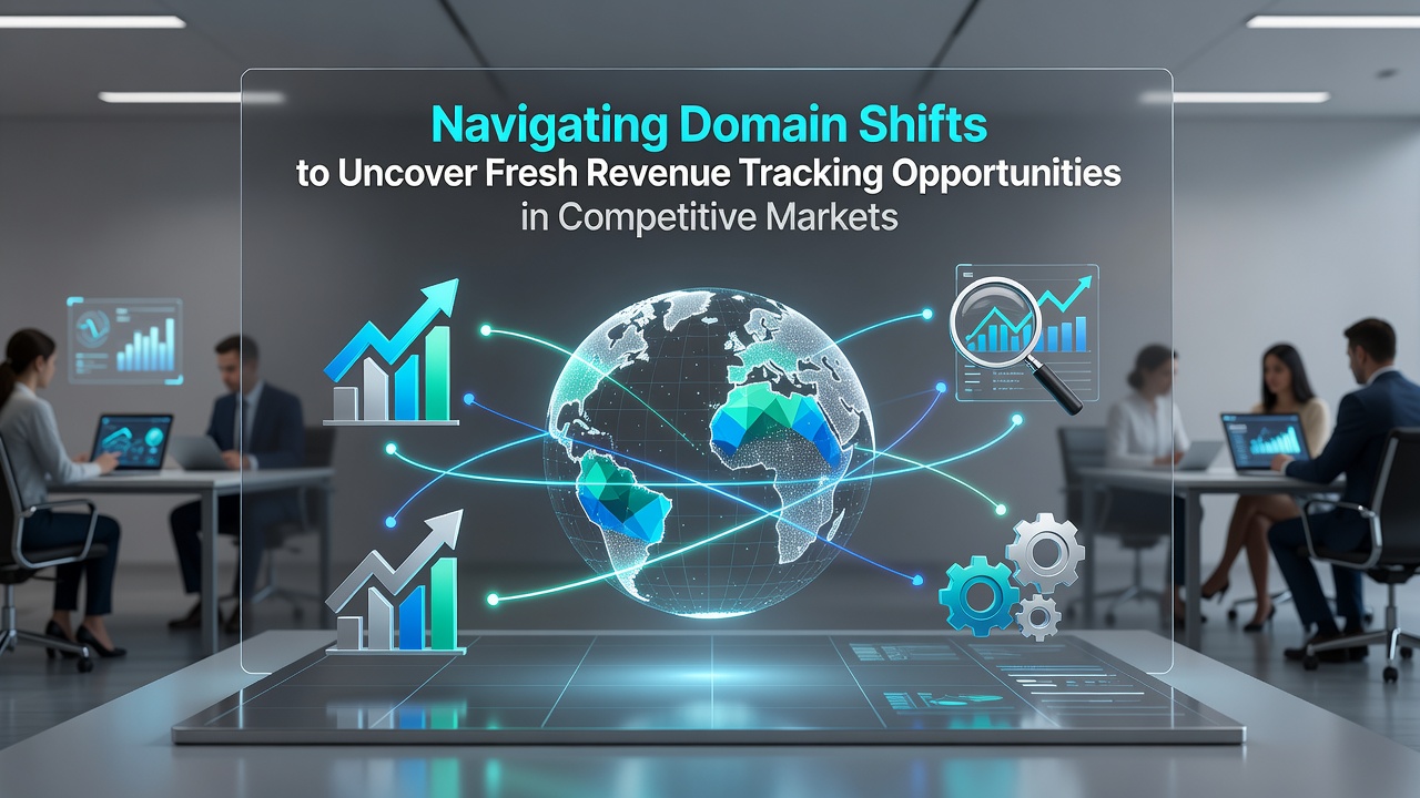 Graph showing revenue recovery curves after domain shifts across multiple competitive market segments